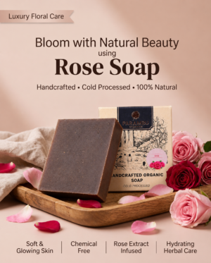 Natural Rose Soap for soft and glowing skin.